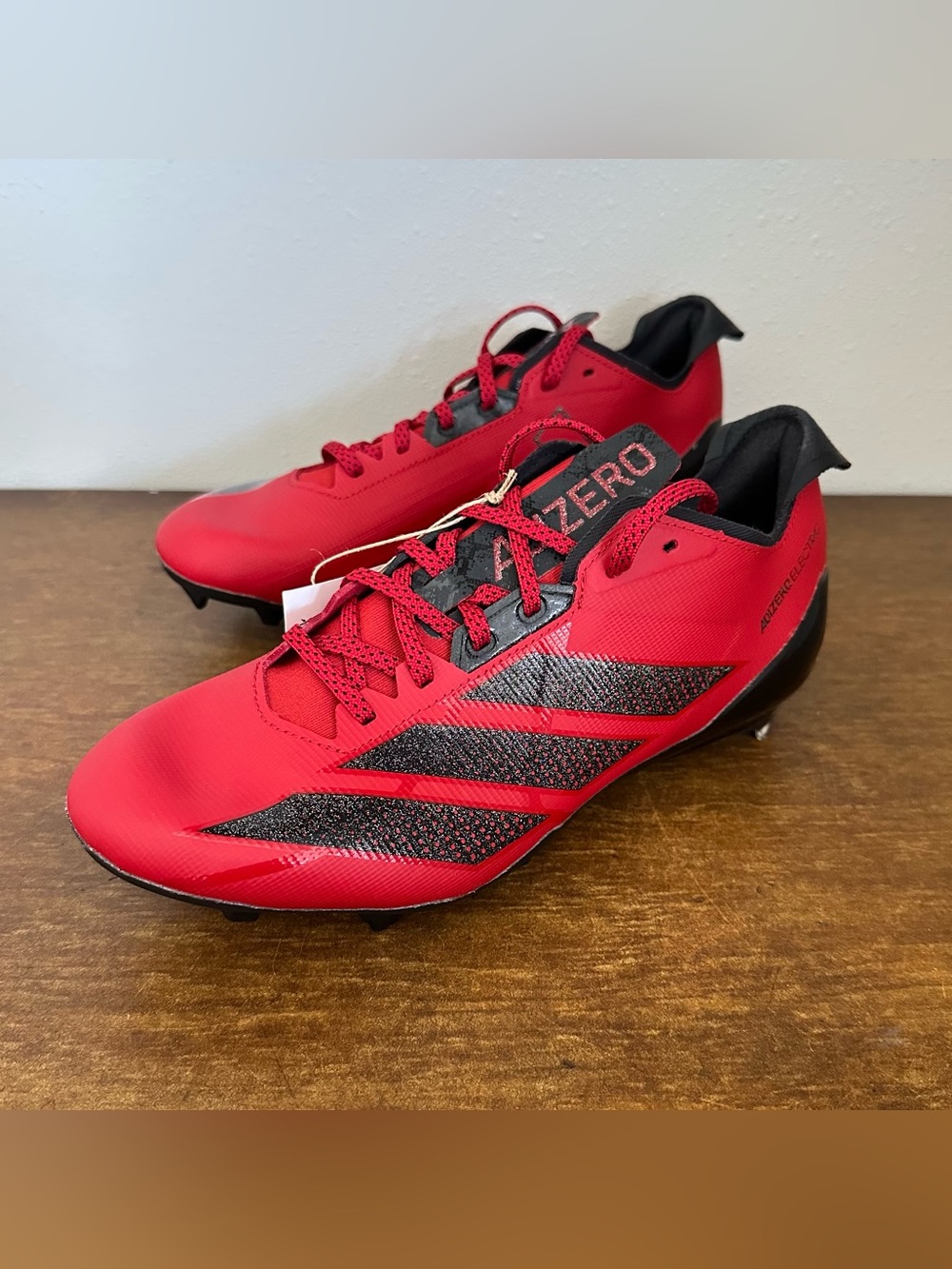 Adidas Adizero Electric II Football Cleats Mens Size 8.5 Red Black JH8744 NEW